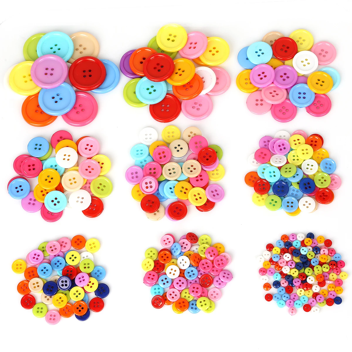 

20-200pcs Multi Sizes Round Resin Mini Tiny Buttons Sewing Tools Decorative Button Scrapbooking Garment DIY Apparel Accessories