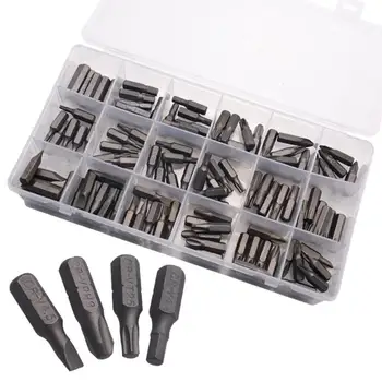 

108pcs Screwdriver Bits Set High Hardness Slotted Phillips Hex Pozidriv Magnetic Drill Bit Chromium Vanadium Steel Magnetic Bit