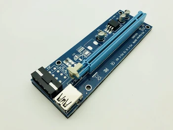 

PCIE Riser Express 1X 4x 8x 16x Extender PCI Express Riser Card Adapter SATA to 4pin IDE Molex Power Supply for BTC Miner Mining