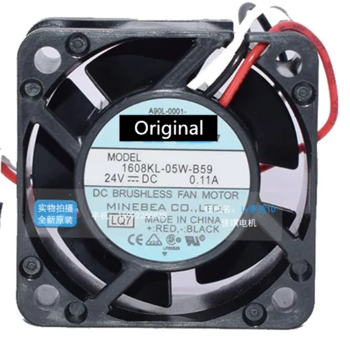 

Original 100% working 1608KL-05W-B59 24VDC 0.11A waterproof fan cooling fan