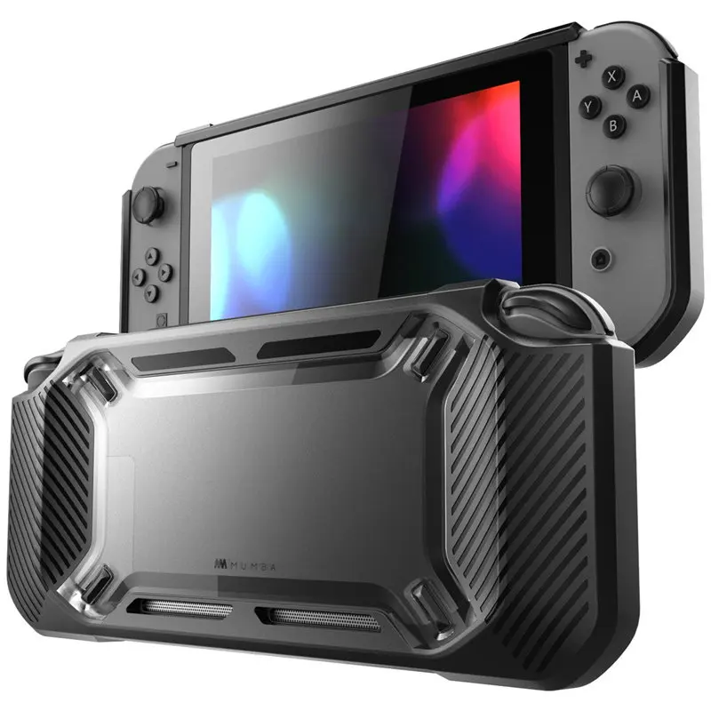 For Nintendo Switch Case Mumba Heavy Duty Rugged Slim Rubberized Snap on Hard Case Cover For Nintendo Switch Release - Цвет: Black