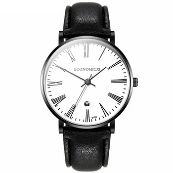 

Mens Watches Leather Analog Fashion Casual Black Clock Quartz Top Brand Luxury Wrist Watch Men 2020 kol saati reloj hombre