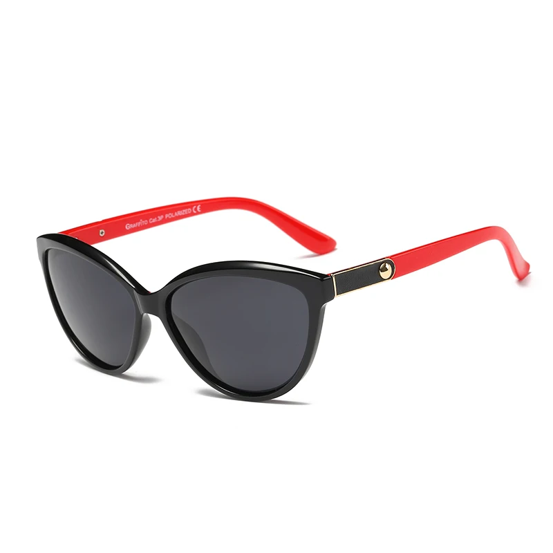 C2 Black Red Gray Pro Acme ретро поляризованные солнцезащитные очки для женщин Модные женские брендовые дизайнерские солнцезащитные очки «кошачий глаз» lunette soleil femme PC1223 - Цвет линз: C2 Black Red Gray