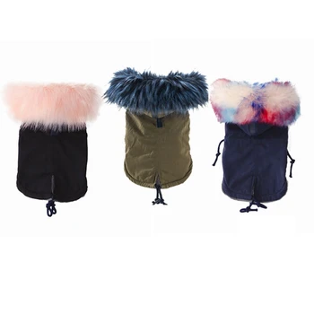 

Pet Autumn And Winter Warm Handsome Vest Sleeveless Fluffy Hooded Coat Cold-weather Costume 2020