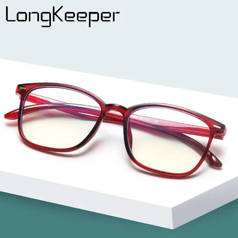 Квадратные прозрачные компьютерные очки LongKeeper для женщин и мужчин Ультралегкая