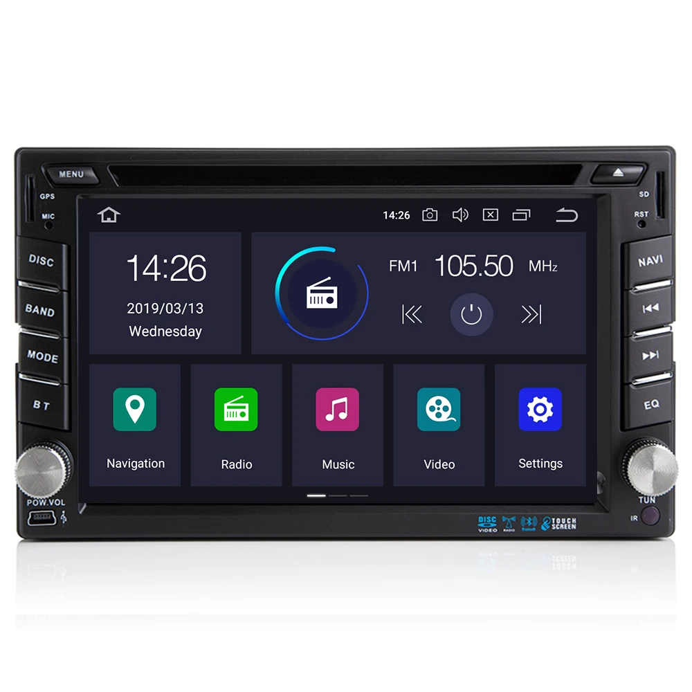 Sale Octa Core RAM 4G ROM 64G 2 Din Android 9.0 Car Audio Stereo Radio With GPS WiFi Universal GPS Navigation Video Head Unit 0