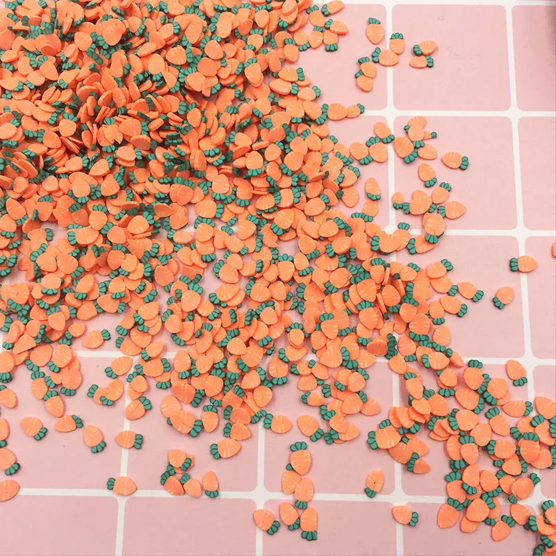 100g/lot 3D Nail Art Carrot Polymer Clay DIY Slice Decorations Mini Play Toys Scrapbooking Phone Cake Accessories | Дом и сад
