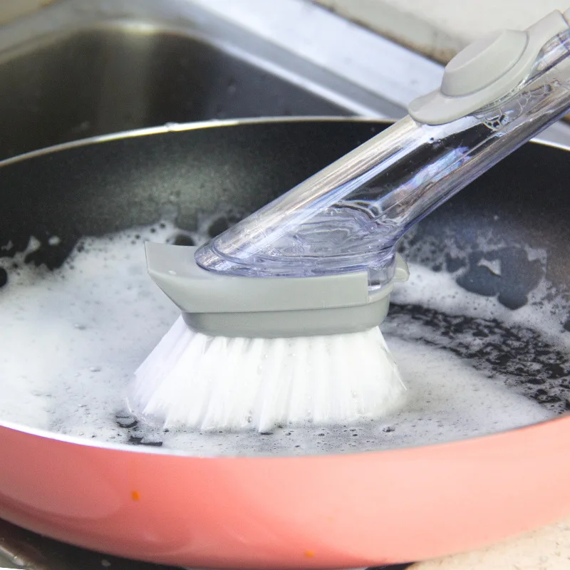Kitchen Brushes Washing Dishes  Sponge Washing Dishes Handle - Kitchen  Cleaning - Aliexpress