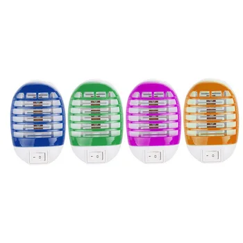 

New 2pc Home Practical LED Socket Electric Mosquito Repellent Fly Bug Insect Killer Trap Night Lamp Zapper EU Plug 4Colors