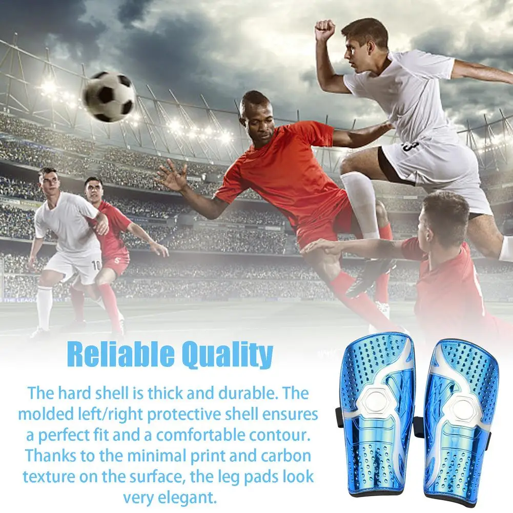 Protective Contoured Shin Guards Lightweight Playing Soccer Sports 2-piece Set 