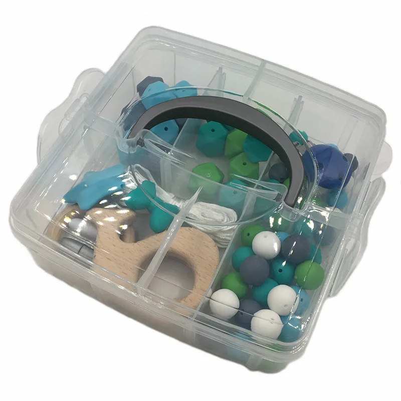 66PCS Teether Set 66 шт./компл. детский силиконовый Прорезыватель шестигранные круглые бусины молярная пустышка цепь уход за ребенком ожерелье браслет аксессуары Прорезыватель игрушки прорезыватель грызунок силиконовые бусины - Цвет: 66PCS Teether Set