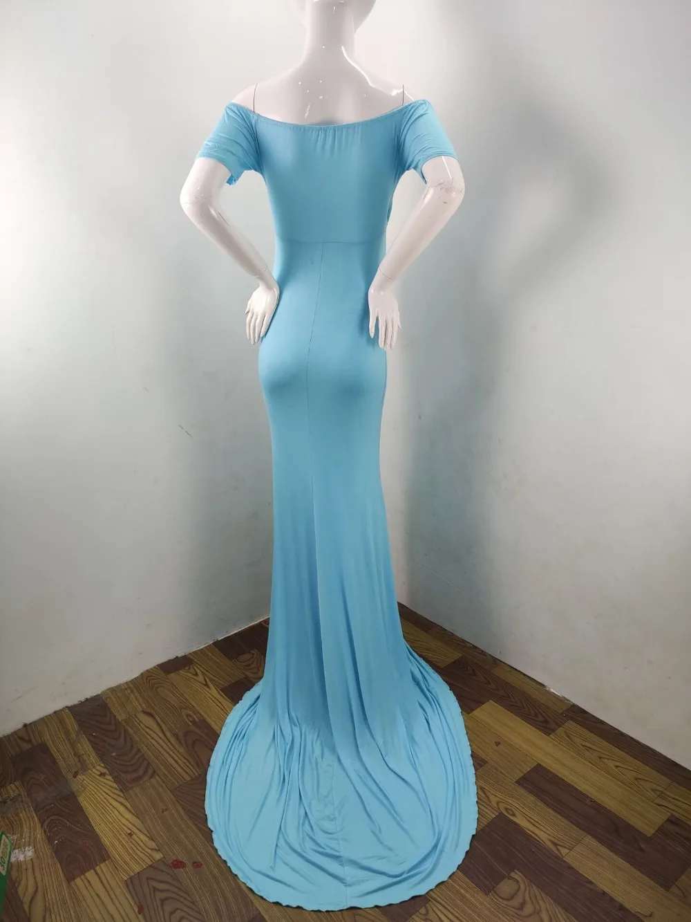 Elegence Shoulderless Maternity Shoot Dress Cute Pregnancy Photography Dress For Baby Shower Pregnant Women Maxi Gown Photo Prop (15)