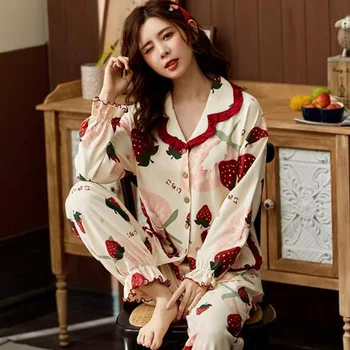 

Fashion New Women's Pajamas Pants Suit Cute Warm Autumn Winter Home Wear