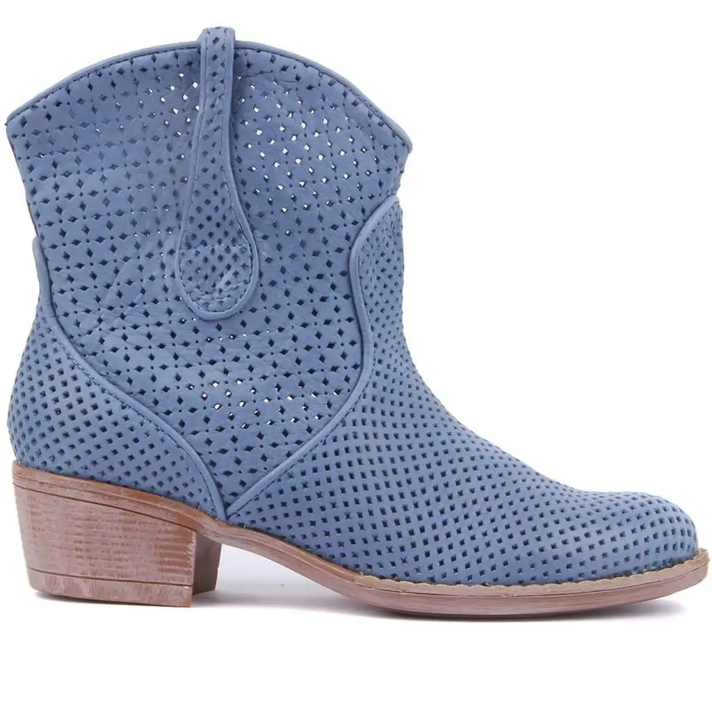 

Sail Lakers-Denim Blue Zipperless Women Summer Boots