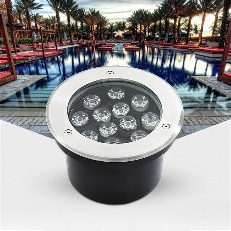 LED Underground Light 9W 12W  Floor Lamp Outdoor Ground Spot Landscape Garden Square Path Buried Yard AC12V/24V IP68 Spotlight