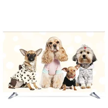 1"-80" 22 дюймов 75 дюймовый ЖК-экран tv PC крышка декоративная капот занавес мультяшная собачка, собака Pet водонепроницаемый