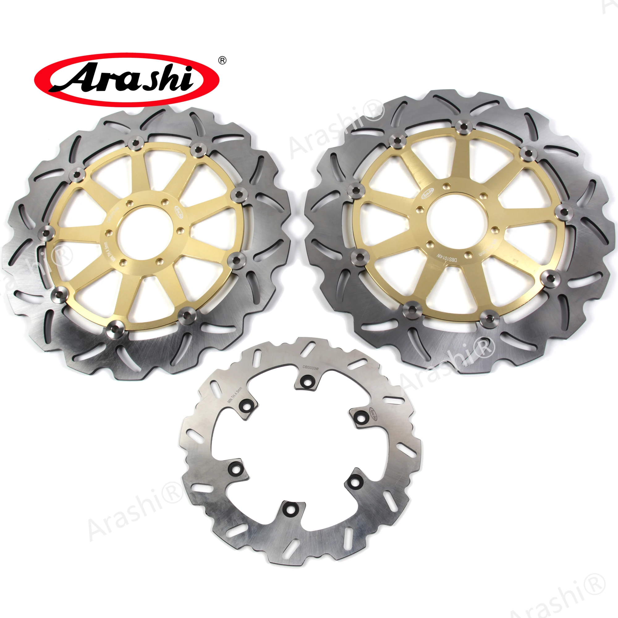 Arashi 1 комплект передние и задние тормозные диски роторы для YAMAHA XJR 1200 1995 1996 1997 CNC