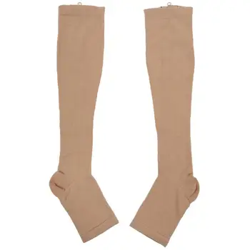 

Increasing circulation Compression Knee Socks Leg Support Stockings Beige S