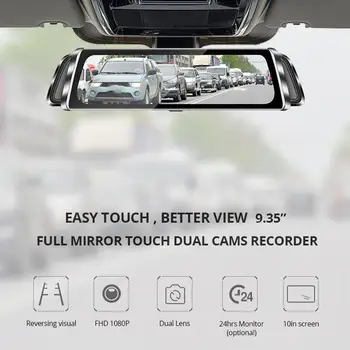 

Driving Recorder New 10 Inch Full Screen Smart Rearview Mirror Hd Telescopic Lens Double Recording Car Dvr