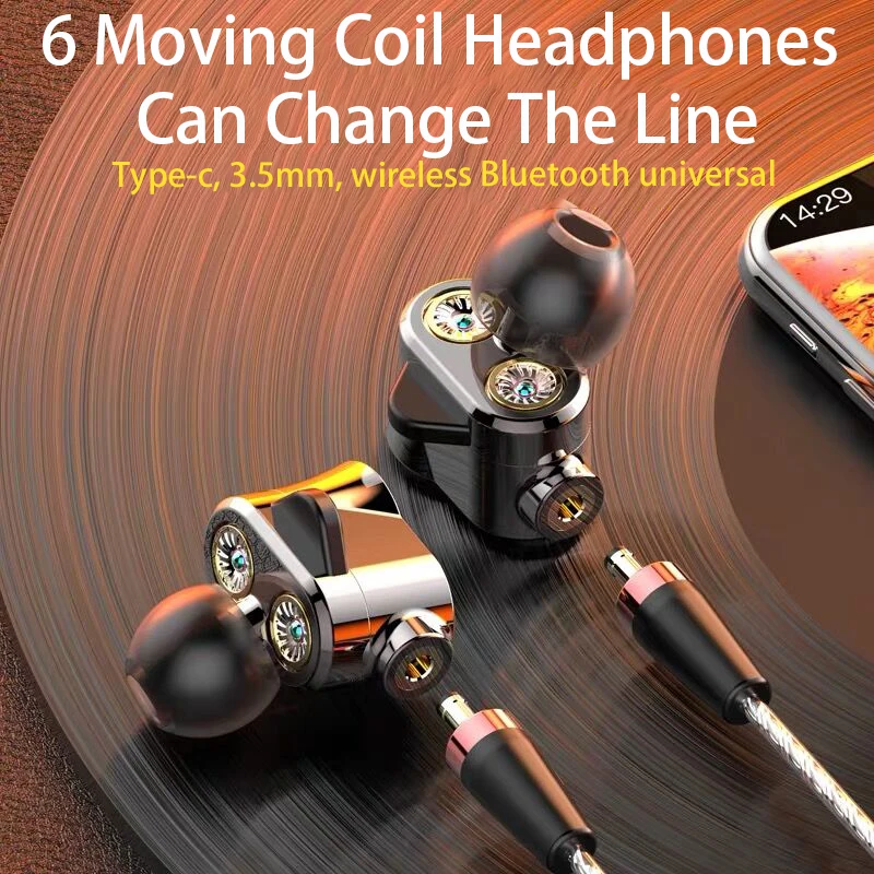 Отсоединяемые спортивные наушники Комбинируемые Bluetooth наушники типа C проводные наушники-вкладыши с стерео басами для huawei xiaomi