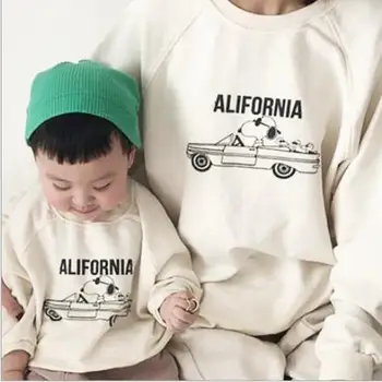 

2019 Autumn New Family Clothes Japanese Style Family matching Outfit Casual Parent-child t-shirt Mother and Me Clothes qh2126
