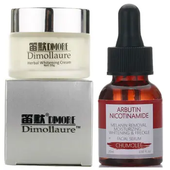 

Dimollaure Strong whitening Freckle cream + Alpha Arbutin serum Remove melasma Anti-Aging face cream skin care