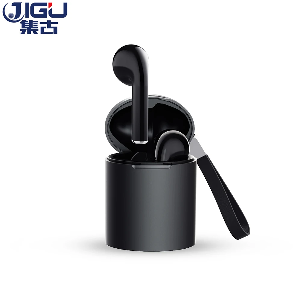 JIGU X10 2nd с Зарядка чехол Наушники Bluetooth для iPhone 11 X XR плюс с bluetooth v5.0 для xiaomi huawei - Цвет: Черный