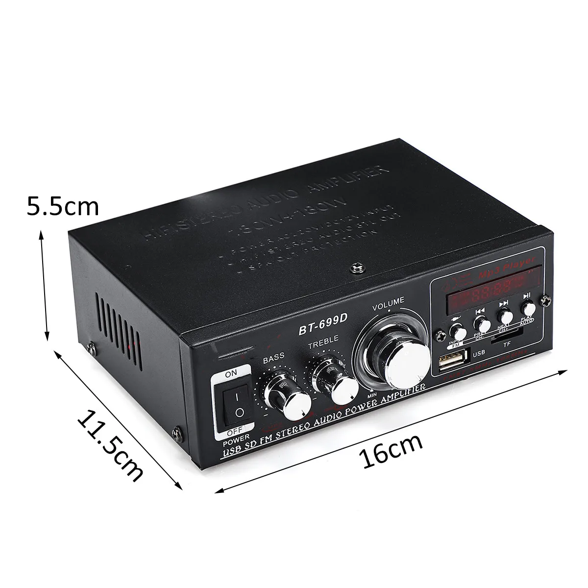 360 Вт мини-усилитель 12 В/220 В аудио bluetooth стерео усилитель мощности FM SD HIFI 2CH AMP аудио музыкальный плеер домашний аудио
