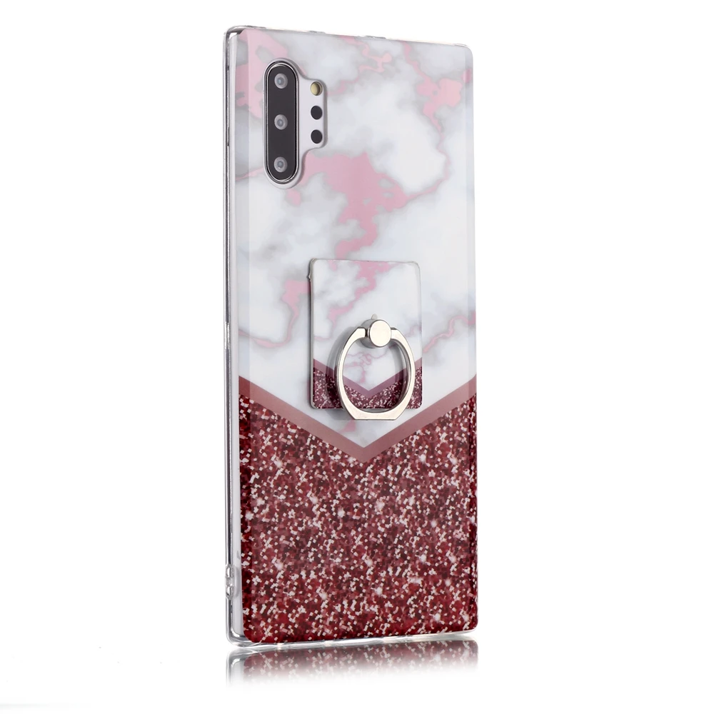 Модный мраморный чехол для samsung Galaxy Note 10 Plus из ТПУ с подставкой для samsung Note10 чехол Silm Note10+ защитный чехол для телефона s