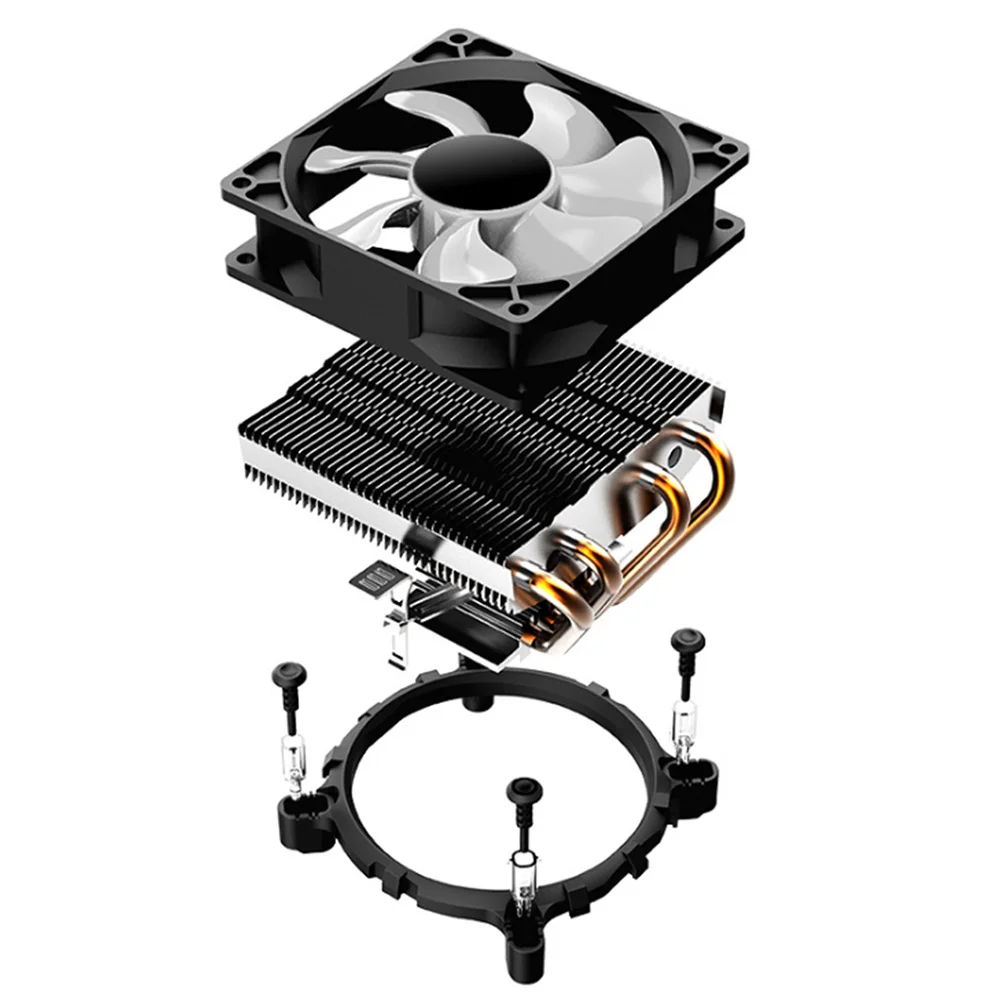 4 тепловых трубки мощный вентилятор охлаждения процессора гидравлический высокий воздушный поток широкий Совместимость ПК легко установить Компьютерные аксессуары для LGA 115X
