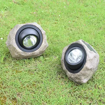 

LED Solar Powered Simulation Rock Stone Light Lawn Lamp Outdoor Waterproof Solar Light for Yard Deck Pathway Garden Decoration