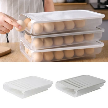 

12 Grid Kitchen Egg Box Case Refrigerator Storage Box Crisper Fridge Container Storage Box Plastic Box Home Organizer