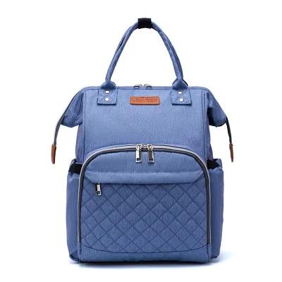 diaper bag 8 Lequeen сумка для детских подгузников для беременных с тремя бутылочками, большая емкость, сумка для детских колясок на колесиках, рюкзак для мам - Цвет: diaper bag 8