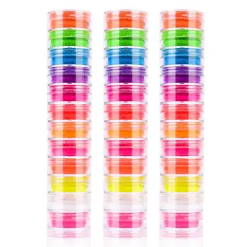 

12-color Painting Nail Fluorescent Powder DIY Long Lasting Glitter Eye Shadow Pigment Neon Phosphor Nail Powder