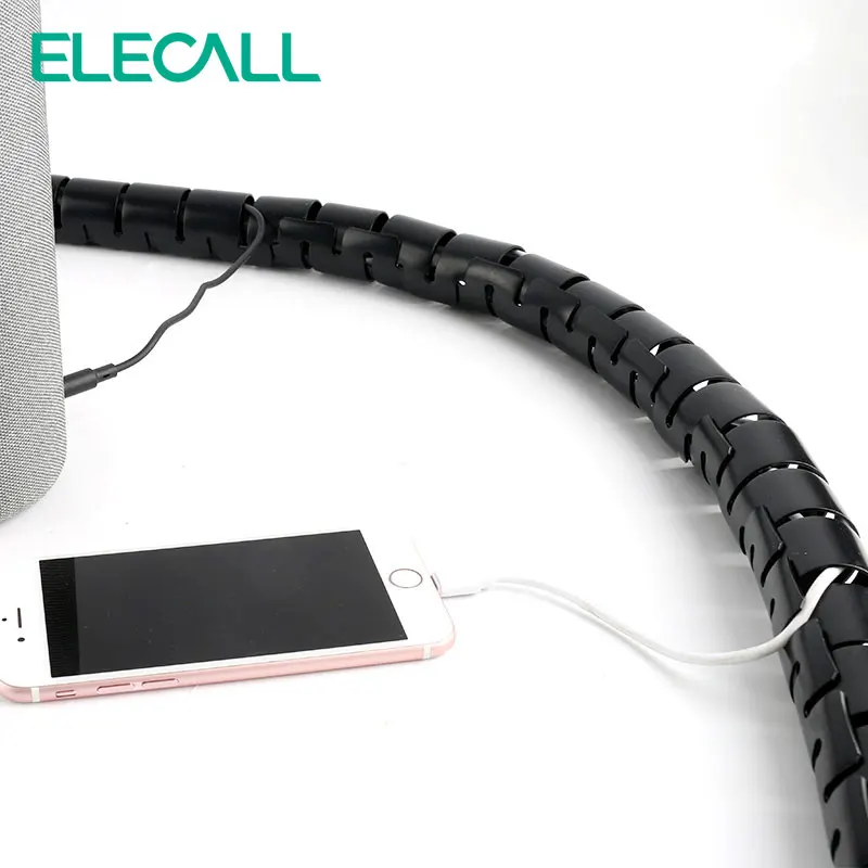 ELECALL органайзер для проволочных кабелей намотчик линий данных протектор зажимы шнур спираль обертывание usb зарядка линия данных сматывание кабеля