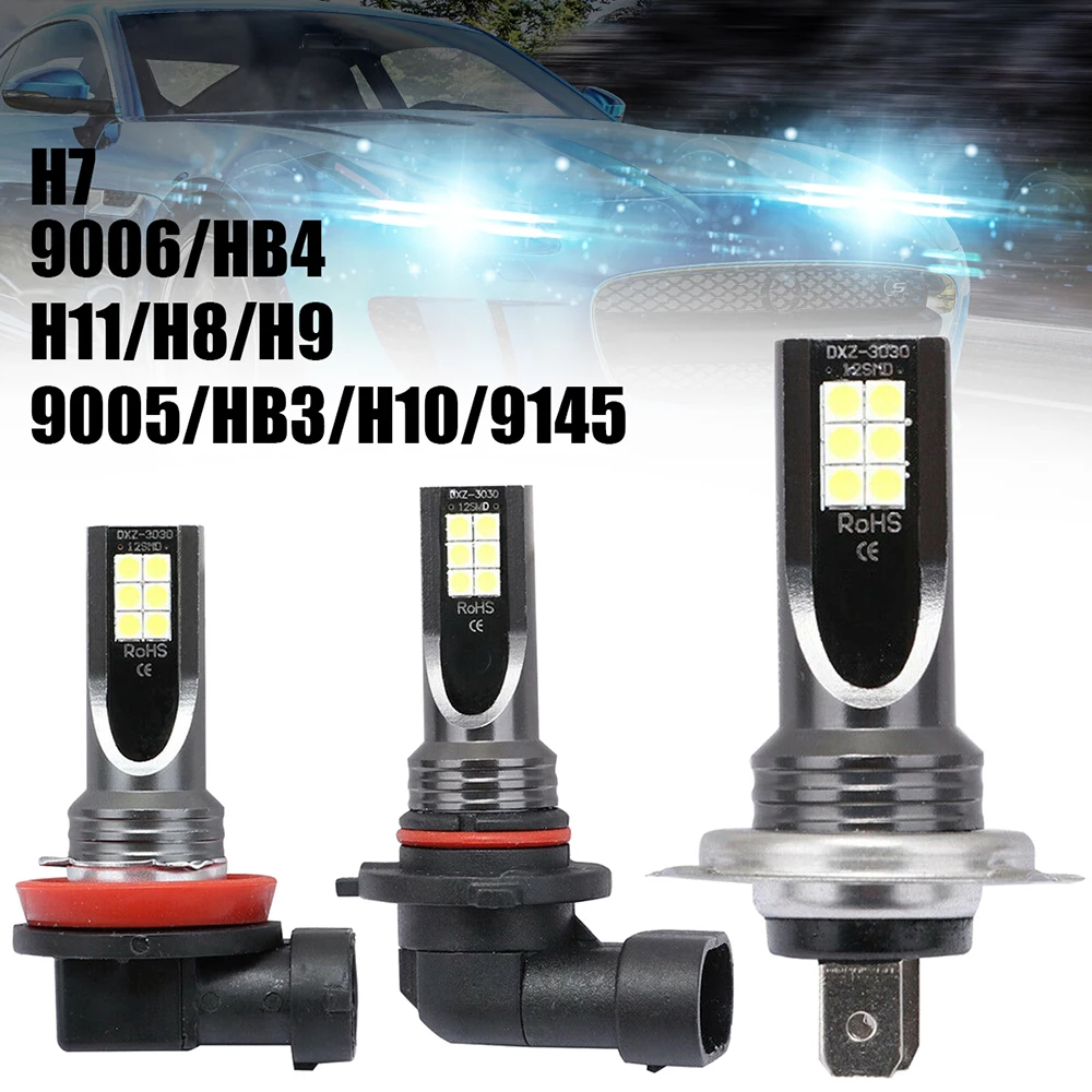 

Mayitr 2pcs H7 H11 9005 9006 CSP Fog LED Headlight Bulb 110W 20000LM 6000K Super White Auto Head Lamp for Car Lighting