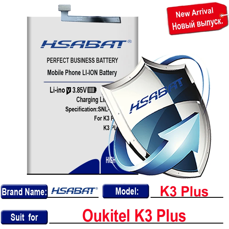 Аккумулятор HSABAT 14000 мАч для Oukitel K10 для Oukitel u16 max/k6/U20 plus/u15 pro/K5000/K8000/U11 Plus/K3 Plus - Цвет: for Oukitel K3 Plus
