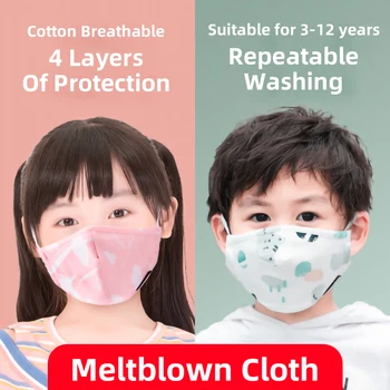 

Face Mask Child Anti Dust Haze Safe Ventile Cotton Kids Masque Breathable Protection Washable Reusable Mask Multicolor Windproof