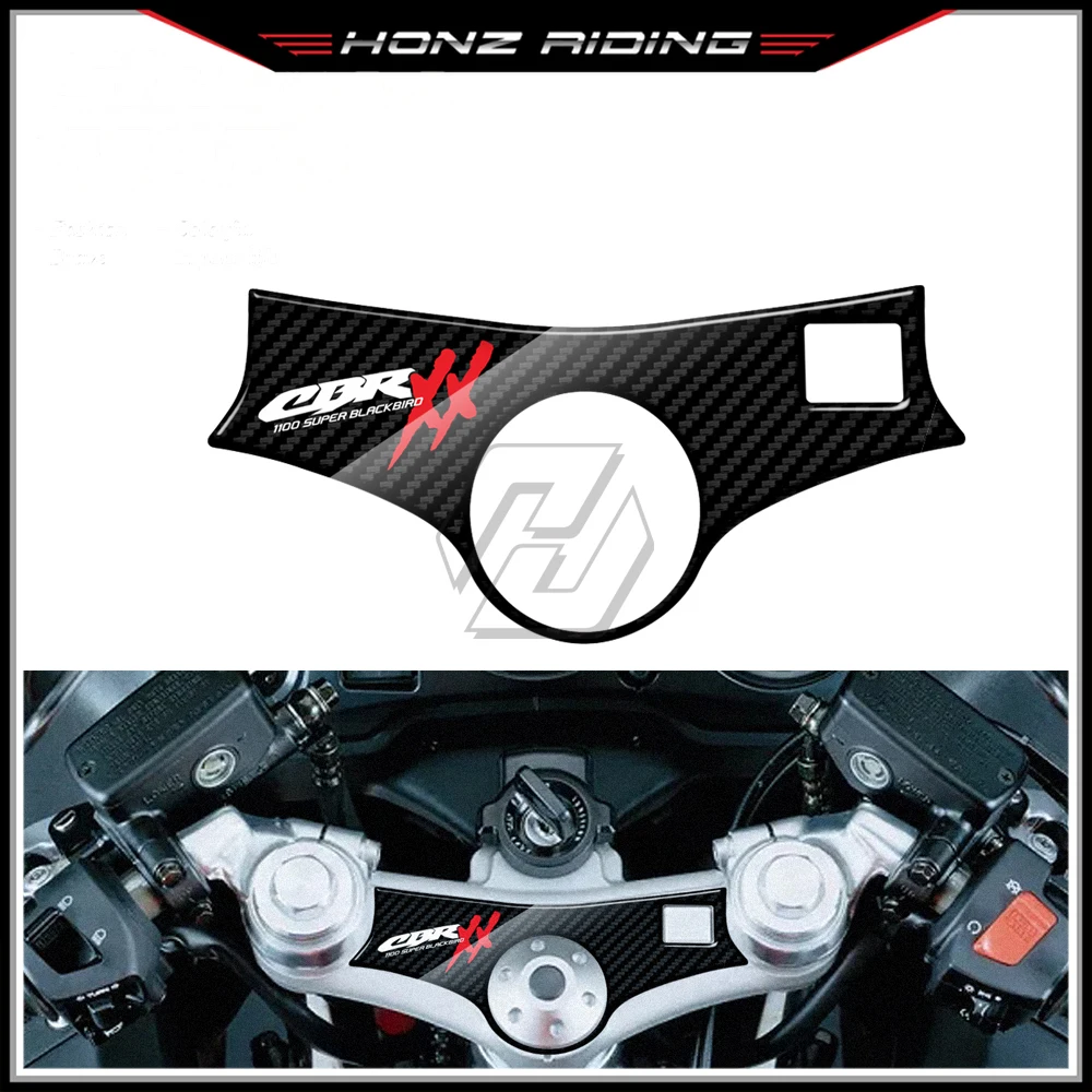 For Honda CBR1100XX 1996-2006 3D Carbon-look Upper Triple Yoke Defender