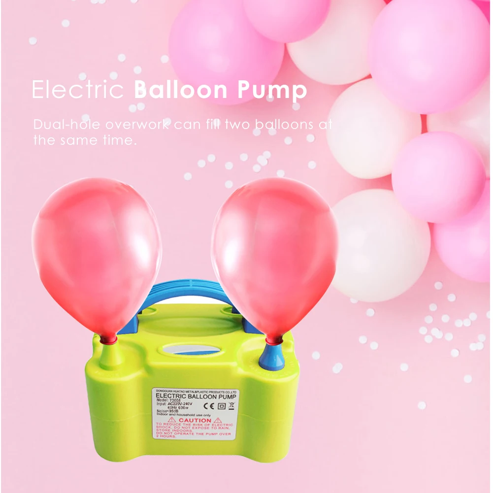 110 в США/220 В ЕС вилка портативный Электрический надувной воздушный шар с двойным