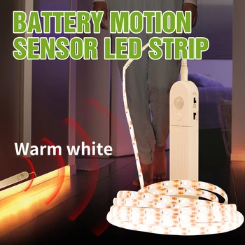 

LED Cabinet Light Strip LED Waterproof Wireless PIR Lamp Tape 1M 2M 3M Battery Bombilla Strip LED Motion Sensor Wardrobe Lights