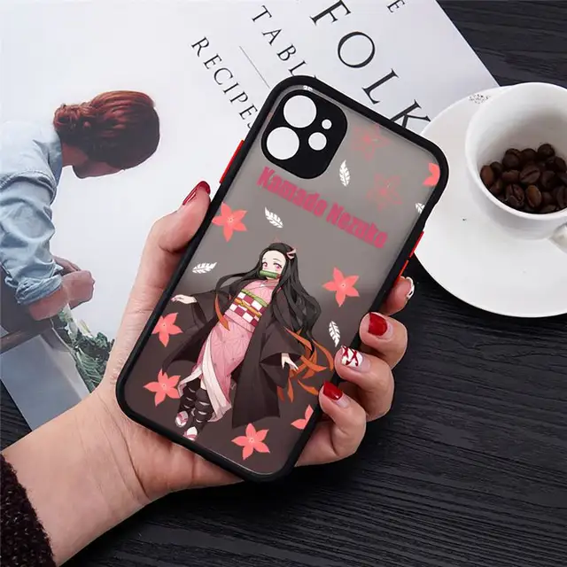 Kimetsu No Yaiba Demon Slayer Anime Phone Cases Matte For iPhone 12 13 Mini 11 Pro XR XS Max 7 8 Plus X Hard PC Back Cover a16