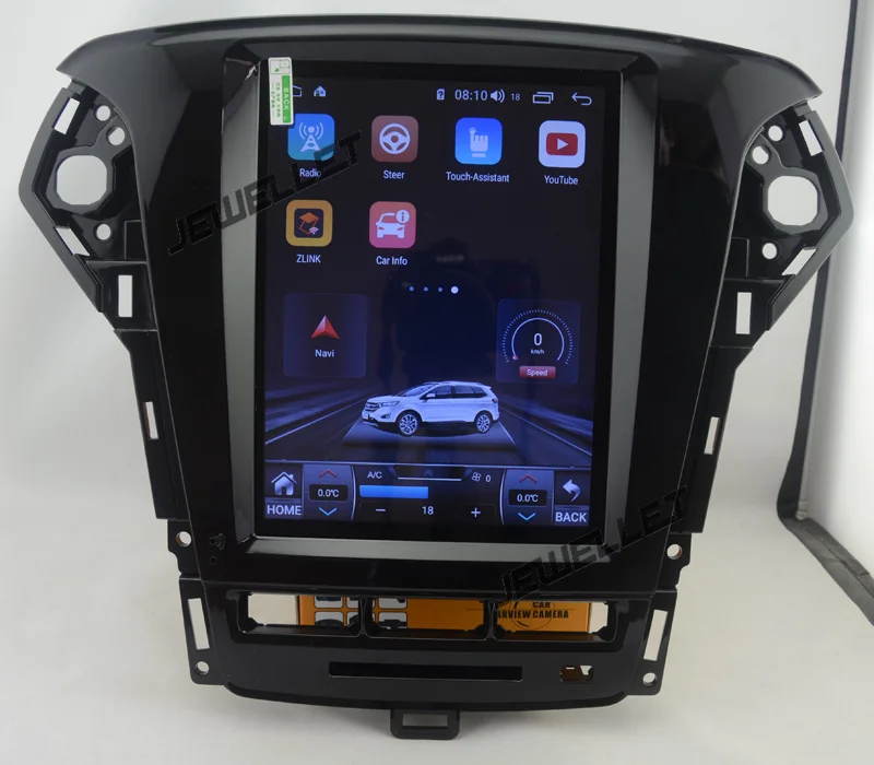 10," tesla стиль вертикальный экран Восьмиядерный Android 8,1 автомобиль gps Радио Навигация для ford Mondeo 2011-2012