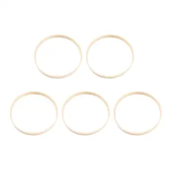 

1 Bag 5pcs 29cm Diameter Dream Catcher Ring Round Wooden Bamboo Hoop DIY Craft Tools (Beige)