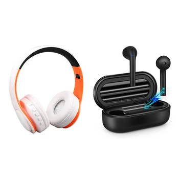 

1 Set 17 x 17Cm Bluetooth Headset, MP3 Headset Bluetooth Headset & 1 Set 5 x 4 x 3Cm Wireless Sports Bluetooth Headset