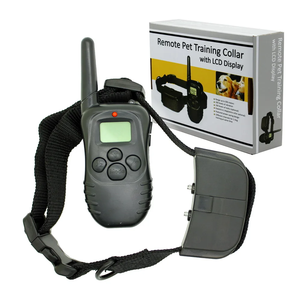 10pcs/lot 100 Levels LCD Electric Control 300M Remote Shock Collar with