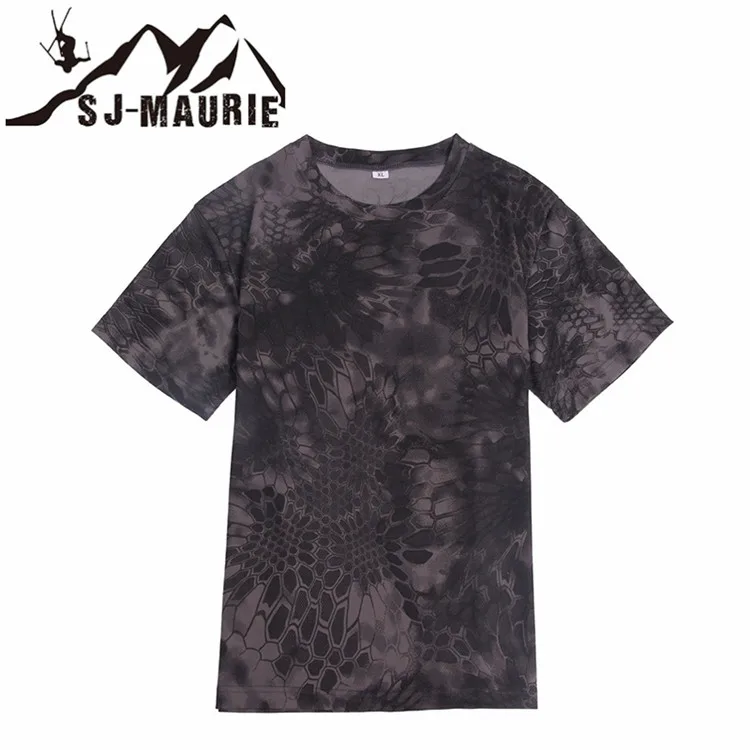 SJ-Maurie тактическая Мужская рубашка, мужская рубашка для боевой охоты, футболка Millitary, быстросохнущая дышащая мужская камуфляжная рубашка, боевая рубашка - Цвет: 02