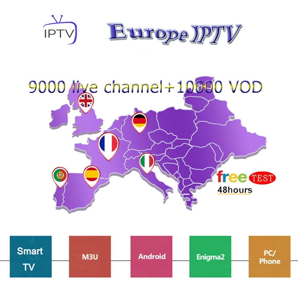 

1 Year Spain M3U IP TV Premium Europe Sweden Arabic Italy USA UK Swiss tv m3u TV box only no channels included