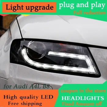 

DY_L Car Styling for Audi A4 B8 Headlights 2009 2010 2011 2012 LED Headlight A4L LED DRL Bi Xenon Lens High Low Beam Parking