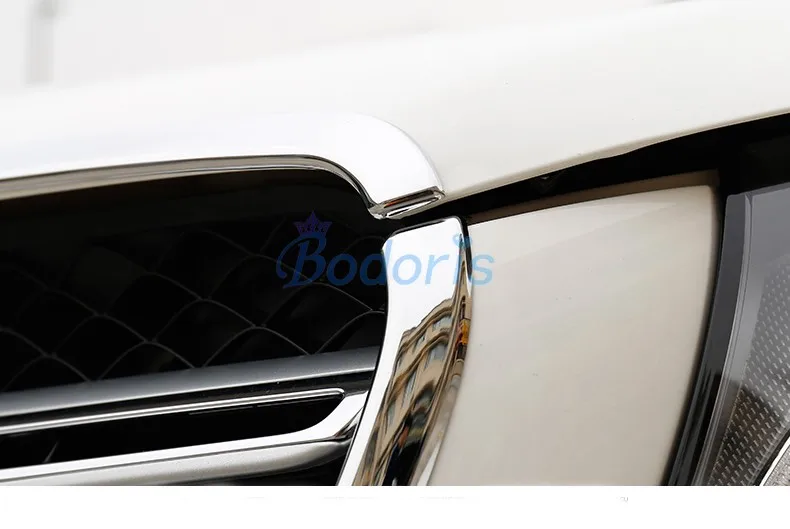Аксессуары для ключей зажигания mercedes benz GLC 20172018 передняя решетка отделка бампера без отверстия для камеры хромированные автомобильные аксессуары